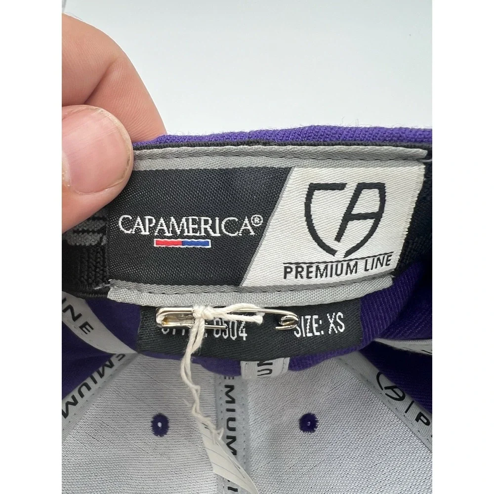 Cap America Lucky 777 Purple Flexfit Fitted Hat XS Premium Line Casino
